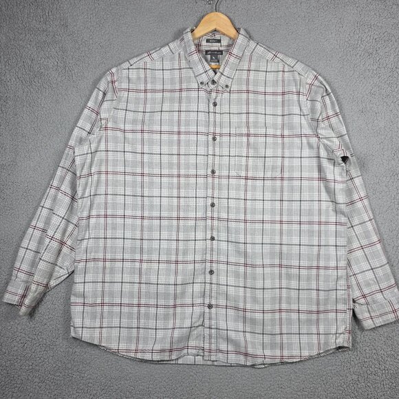 Eddie Bauer Flannel Shirt Mens Size 3XLT Relaxed Fit 100% Cotton Windowpane - Picture 1 of 12